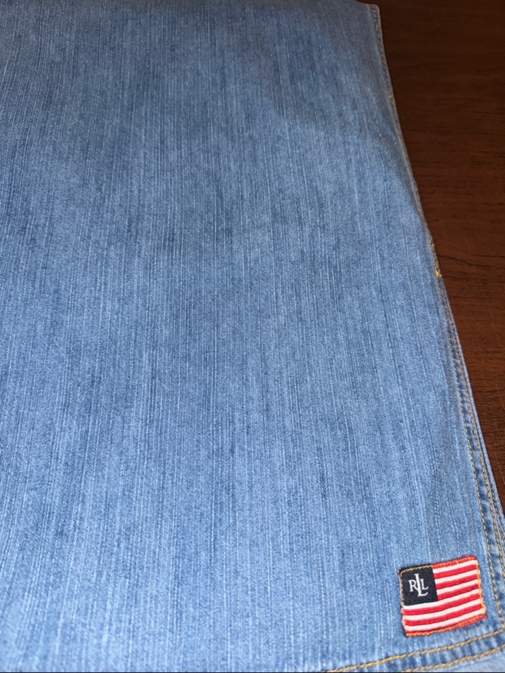 Vintage Tablecloth Lauren Ralph Lauren denim collection 1990’s era  60x80 oblong